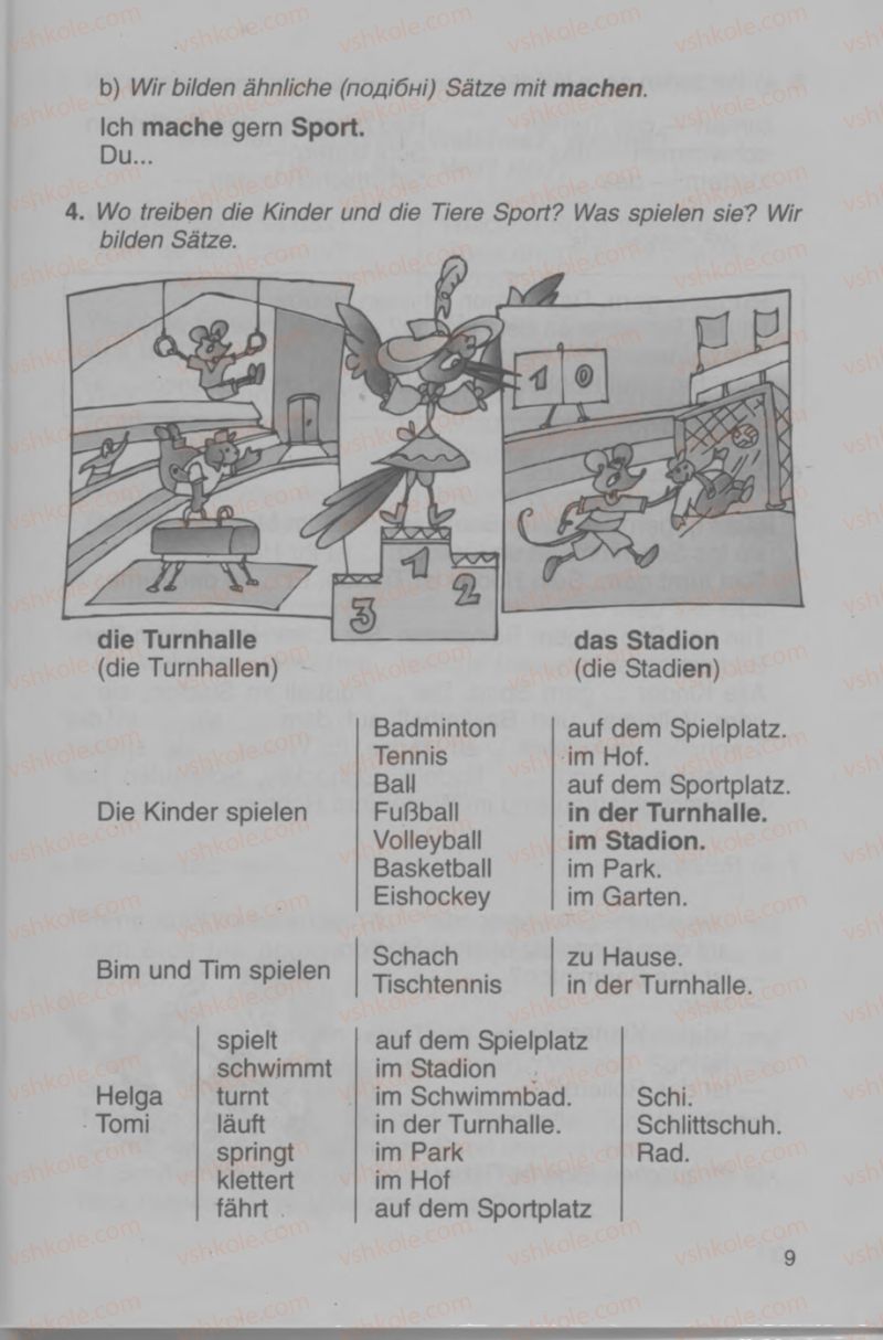 Страница 9 | Підручник Німецька мова 4 клас Н.П. Басай 2006