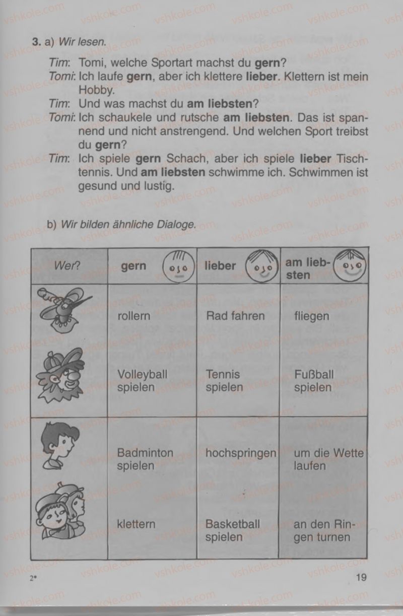 Страница 19 | Підручник Німецька мова 4 клас Н.П. Басай 2006