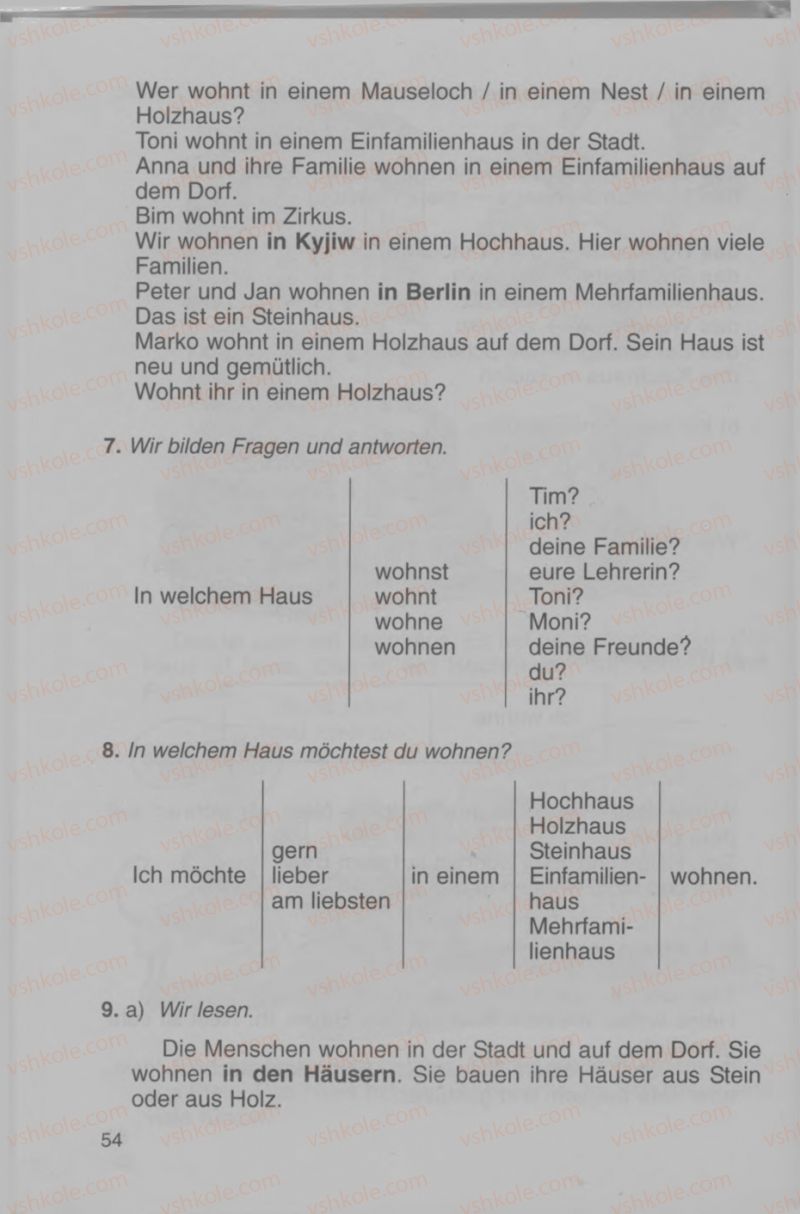 Страница 54 | Підручник Німецька мова 4 клас Н.П. Басай 2006