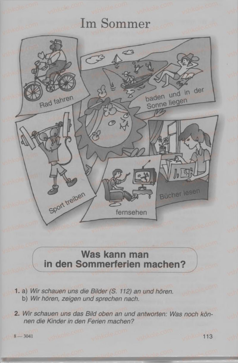 Страница 113 | Підручник Німецька мова 4 клас Н.П. Басай 2006