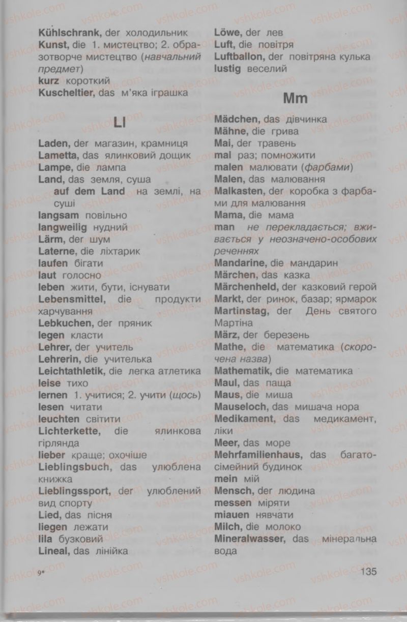 Страница 135 | Підручник Німецька мова 4 клас Н.П. Басай 2006