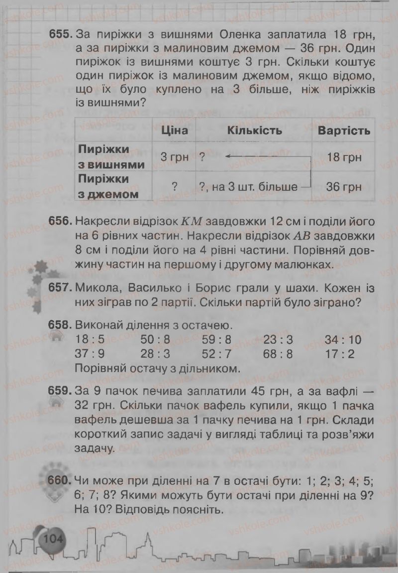 Страница 104 | Підручник Математика 3 клас Ф.М. Рівкінд, Л.В. Оляницька 2013