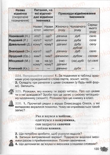 Страница 135 | Підручник Українська мова 3 клас М.С. Вашуленко, О.І. Мельничайко, Н.А. Васильківська 2013