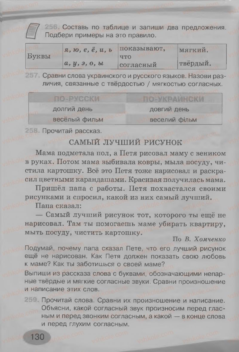 Страница 130 | Підручник Русский язык 3 клас И.Н. Лапшина, Н.Н. Зорька 2013