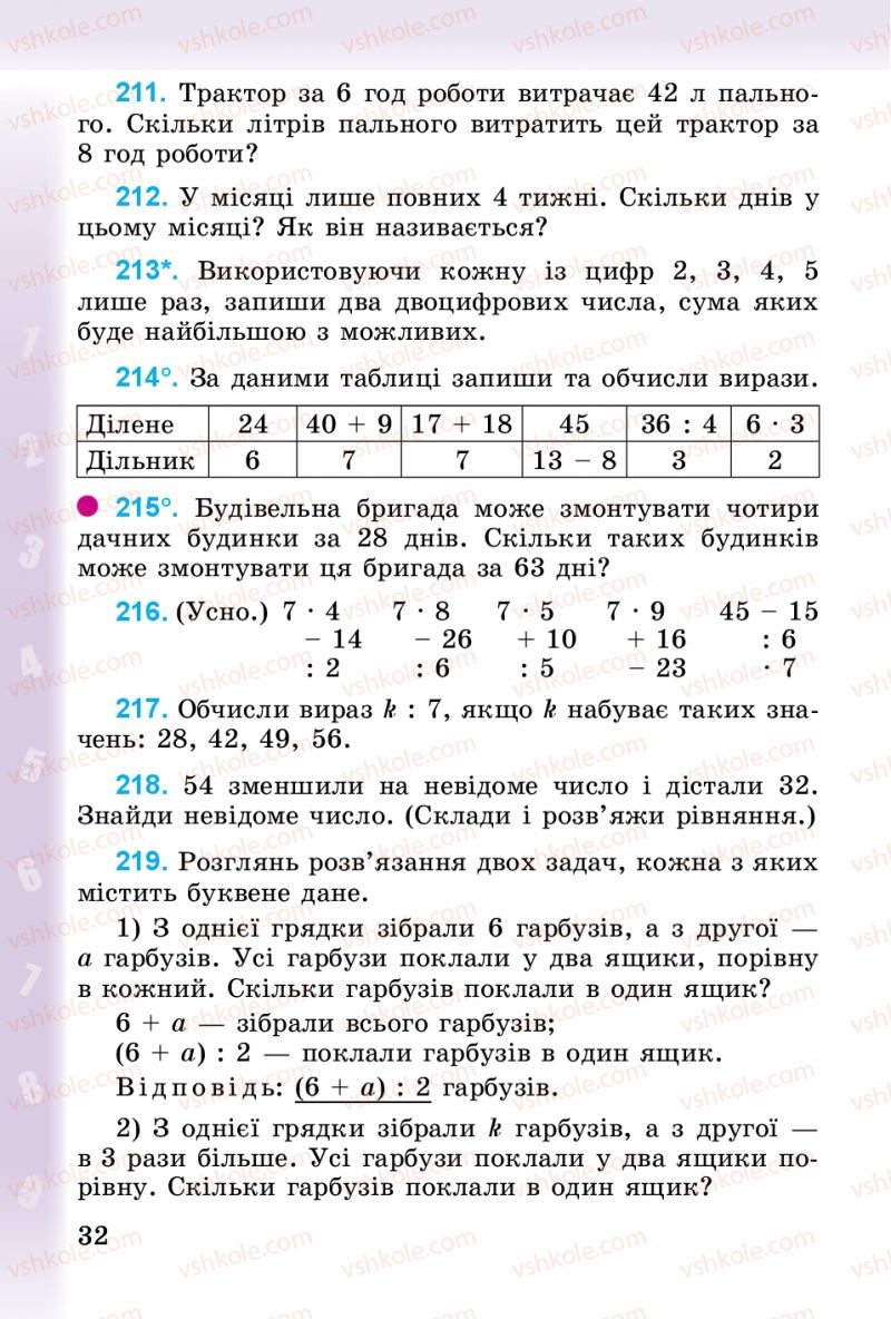 Страница 32 | Підручник Математика 3 клас М.В. Богданович, Г.П. Лишенко 2014