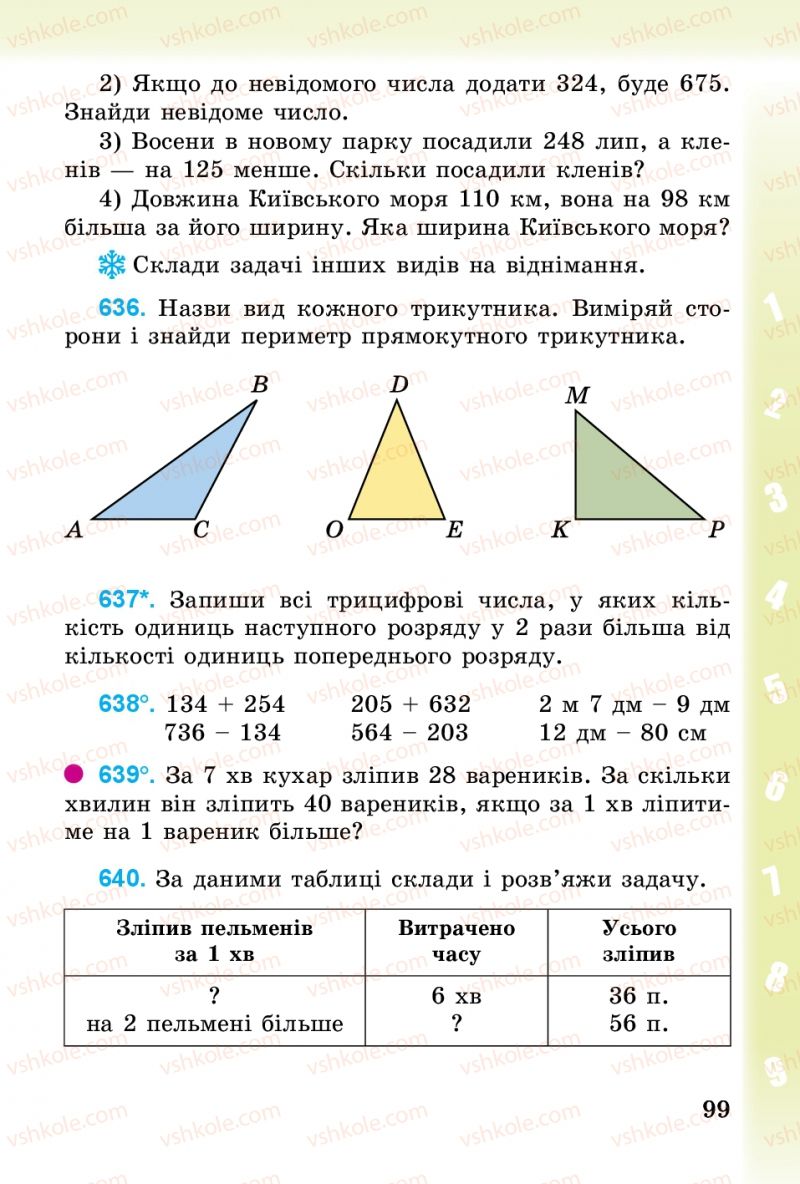 Страница 99 | Підручник Математика 3 клас М.В. Богданович, Г.П. Лишенко 2014