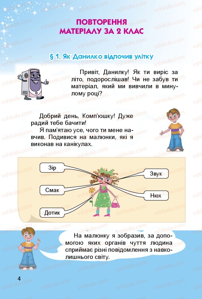 Страница 4 | Підручник Інформатика 3 клас О.В. Коршунова 2014