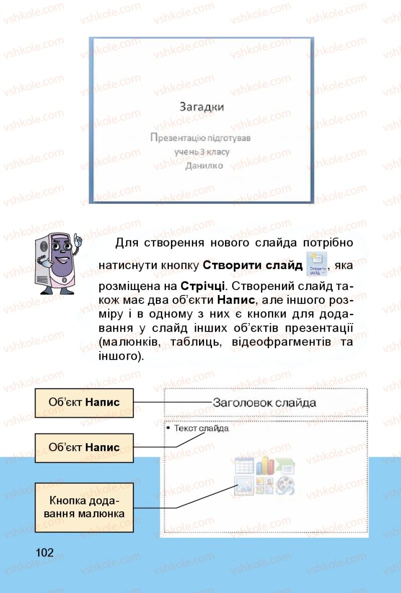 Страница 102 | Підручник Інформатика 3 клас О.В. Коршунова 2014