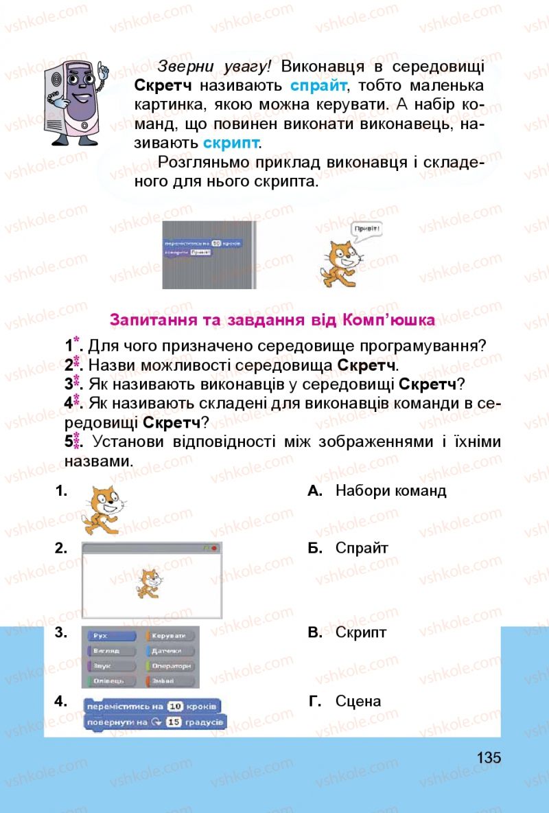 Страница 135 | Підручник Інформатика 3 клас О.В. Коршунова 2014
