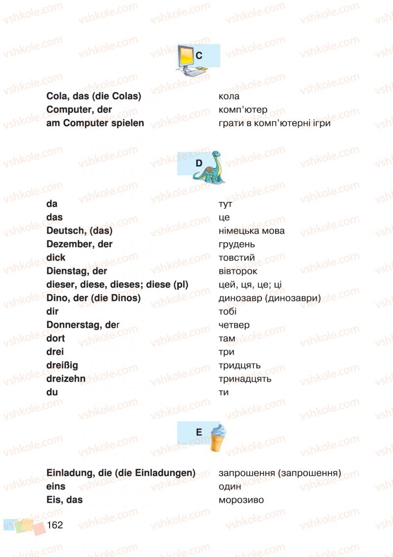 Страница 162 | Підручник Німецька мова 3 клас О.О. Паршикова, Г.М. Мельничук, Л.П. Савченко 2013