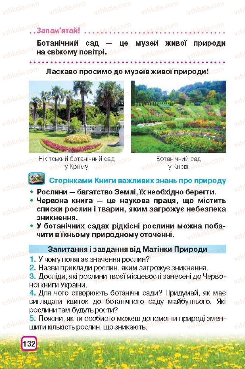 Страница 132 | Підручник Природознавство 3 клас І.В. Грущинська 2013