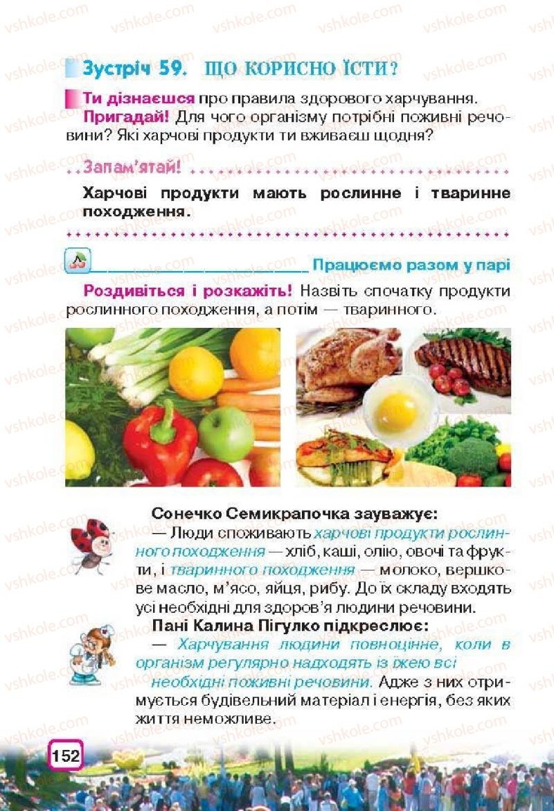 Страница 152 | Підручник Природознавство 3 клас І.В. Грущинська 2013