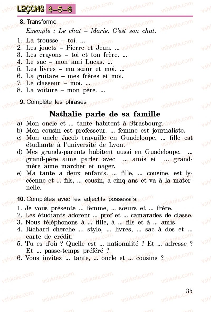 Страница 35 | Підручник Французька мова 3 клас Ю.М. Клименко 2014