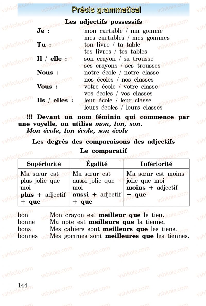 Страница 144 | Підручник Французька мова 3 клас Ю.М. Клименко 2014