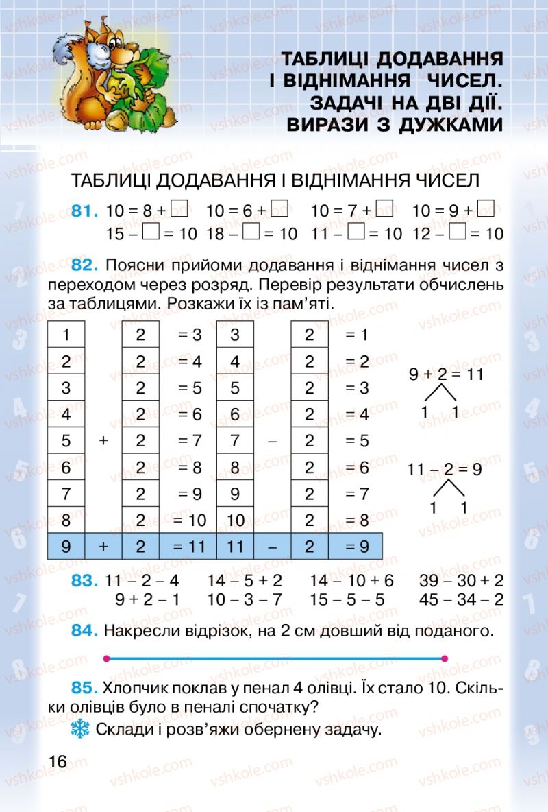 Страница 16 | Підручник Математика 2 клас М.В. Богданович, Г.П. Лишенко 2012