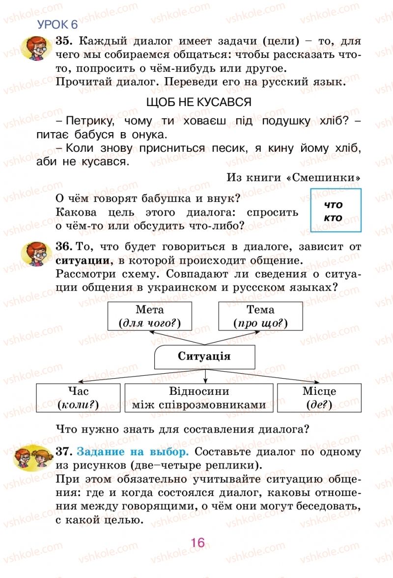 Страница 16 | Підручник Русский язык 2 клас Е.И. Самонова, В.И. Стативка, Т.М. Полякова 2012