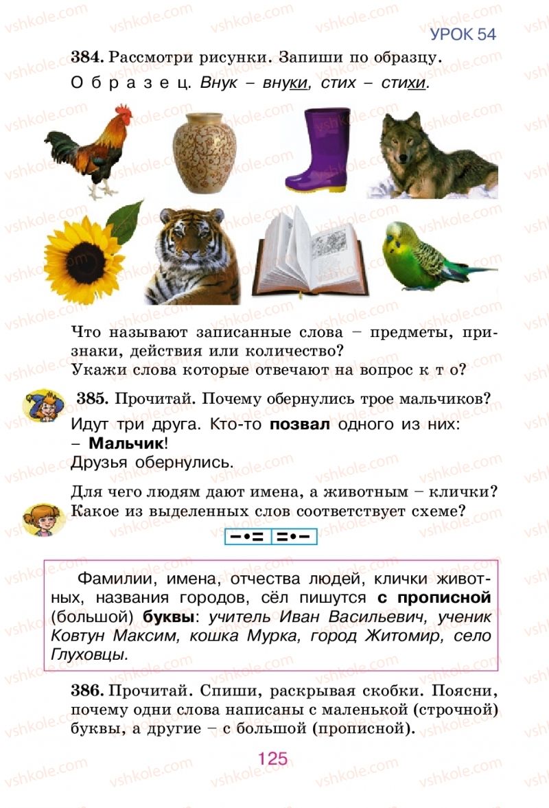 Страница 125 | Підручник Русский язык 2 клас Е.И. Самонова, В.И. Стативка, Т.М. Полякова 2012