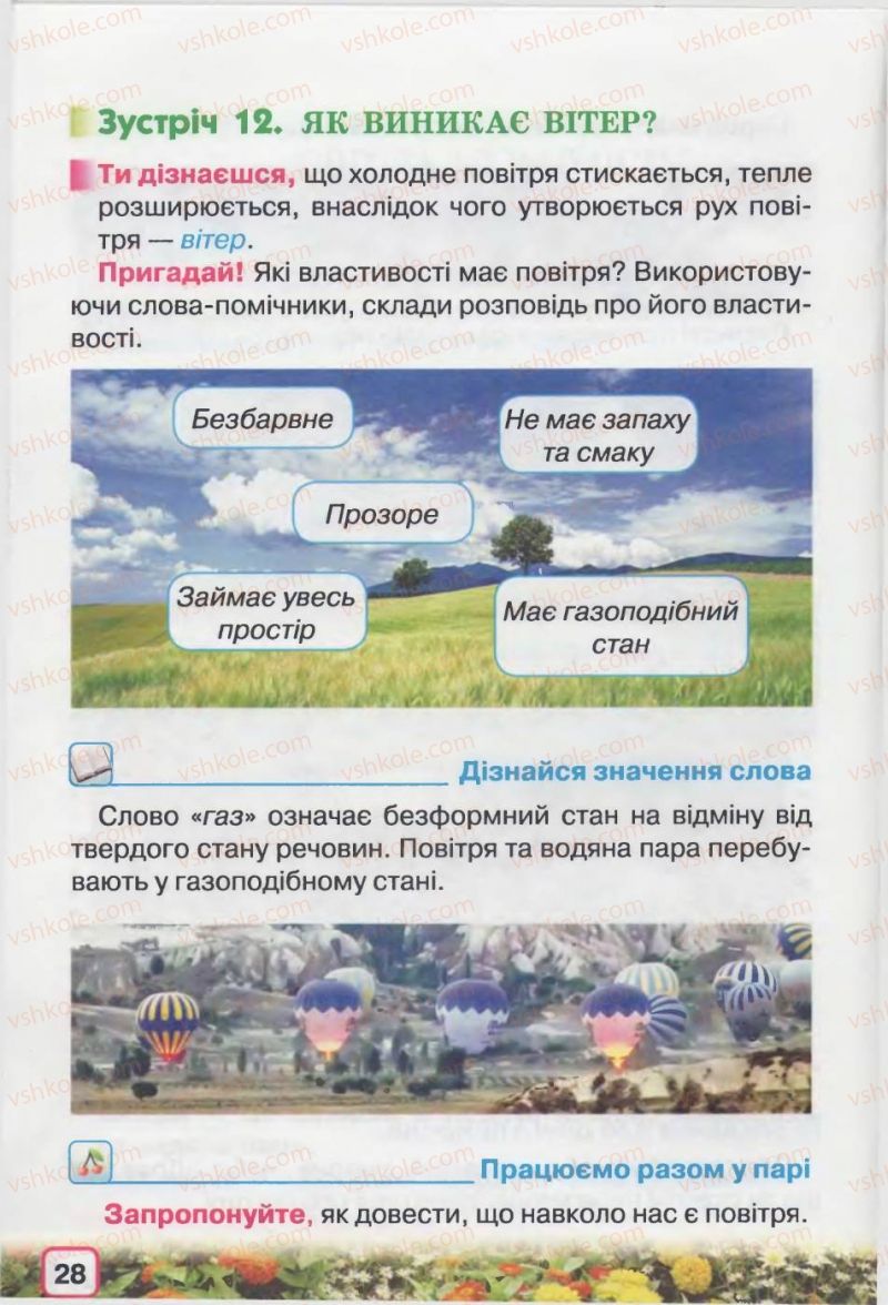 Страница 28 | Підручник Природознавство 2 клас І.В. Грущинська 2012