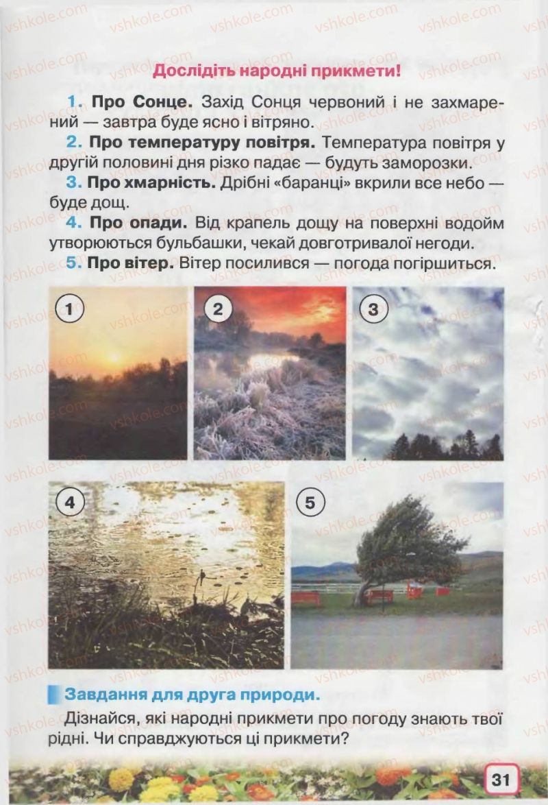 Страница 31 | Підручник Природознавство 2 клас І.В. Грущинська 2012