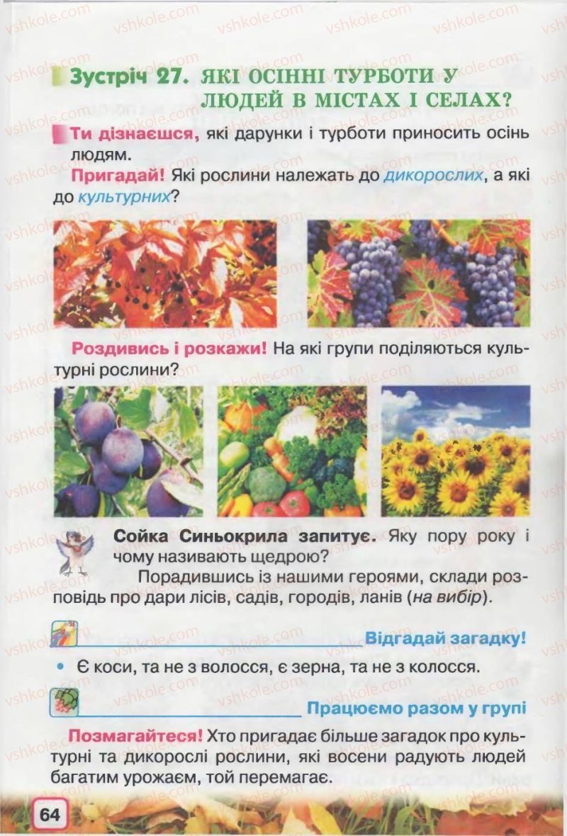 Страница 64 | Підручник Природознавство 2 клас І.В. Грущинська 2012