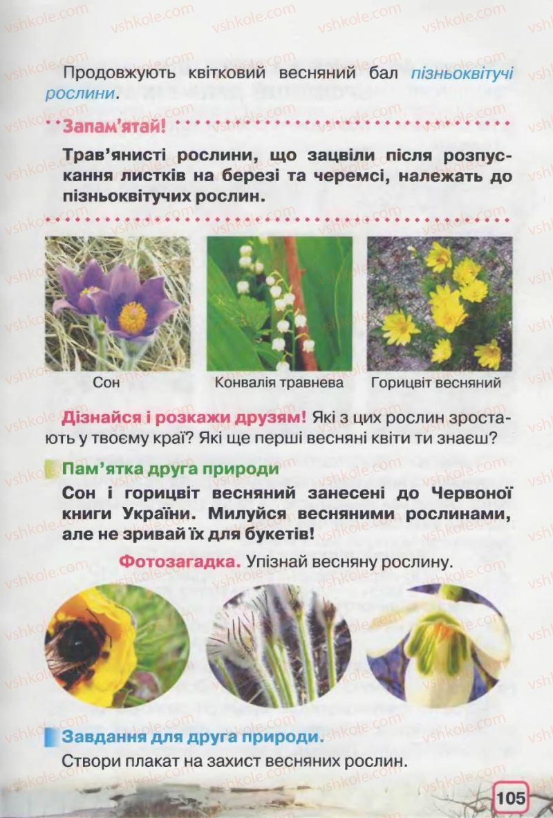 Страница 105 | Підручник Природознавство 2 клас І.В. Грущинська 2012