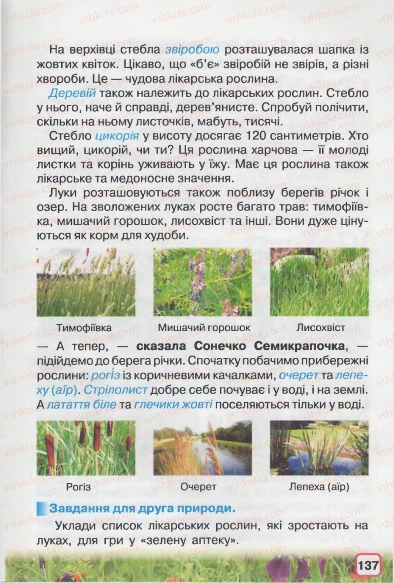 Страница 137 | Підручник Природознавство 2 клас І.В. Грущинська 2012