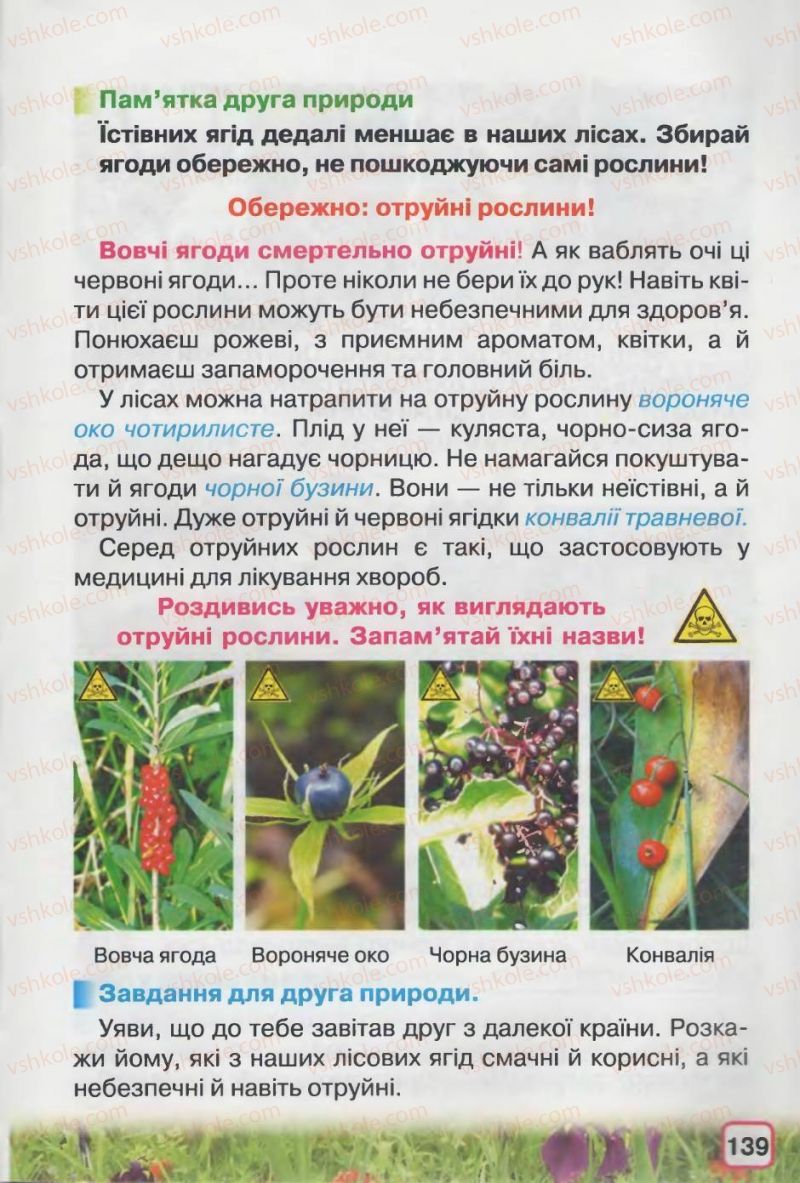 Страница 139 | Підручник Природознавство 2 клас І.В. Грущинська 2012