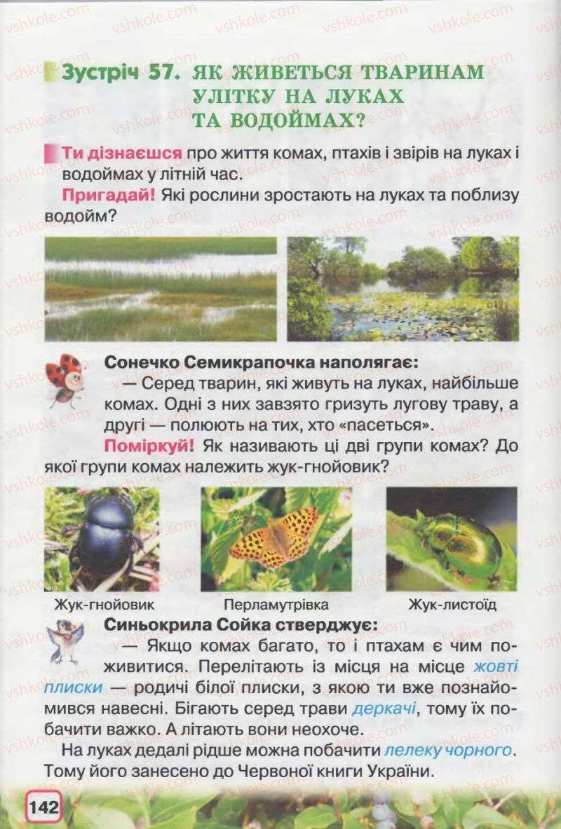 Страница 142 | Підручник Природознавство 2 клас І.В. Грущинська 2012