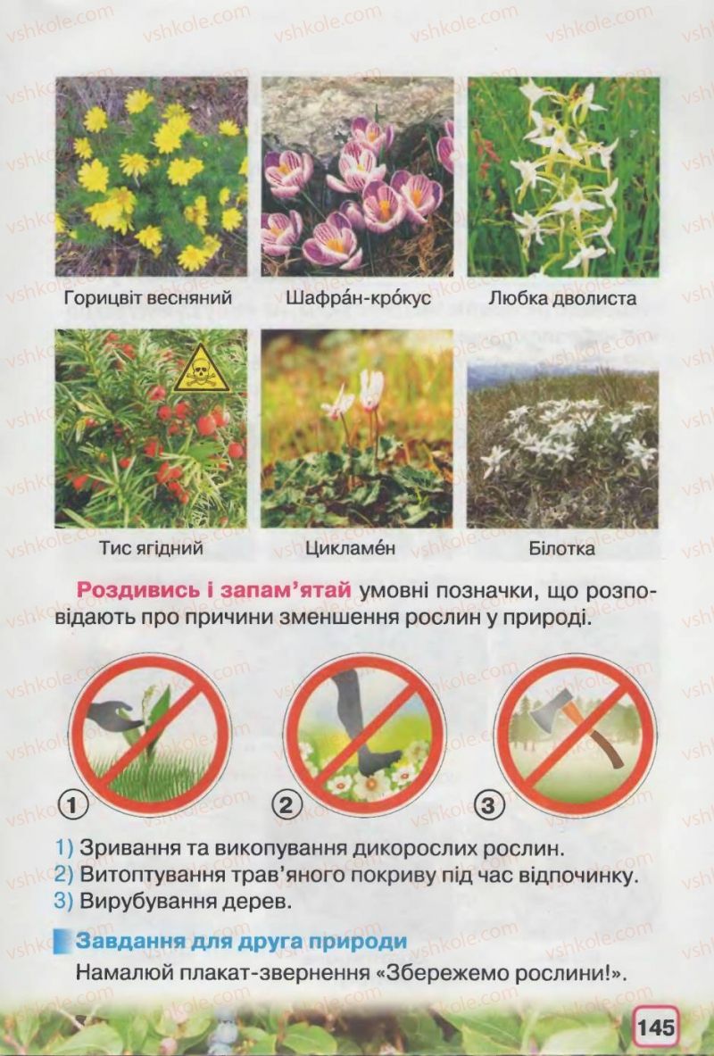 Страница 145 | Підручник Природознавство 2 клас І.В. Грущинська 2012