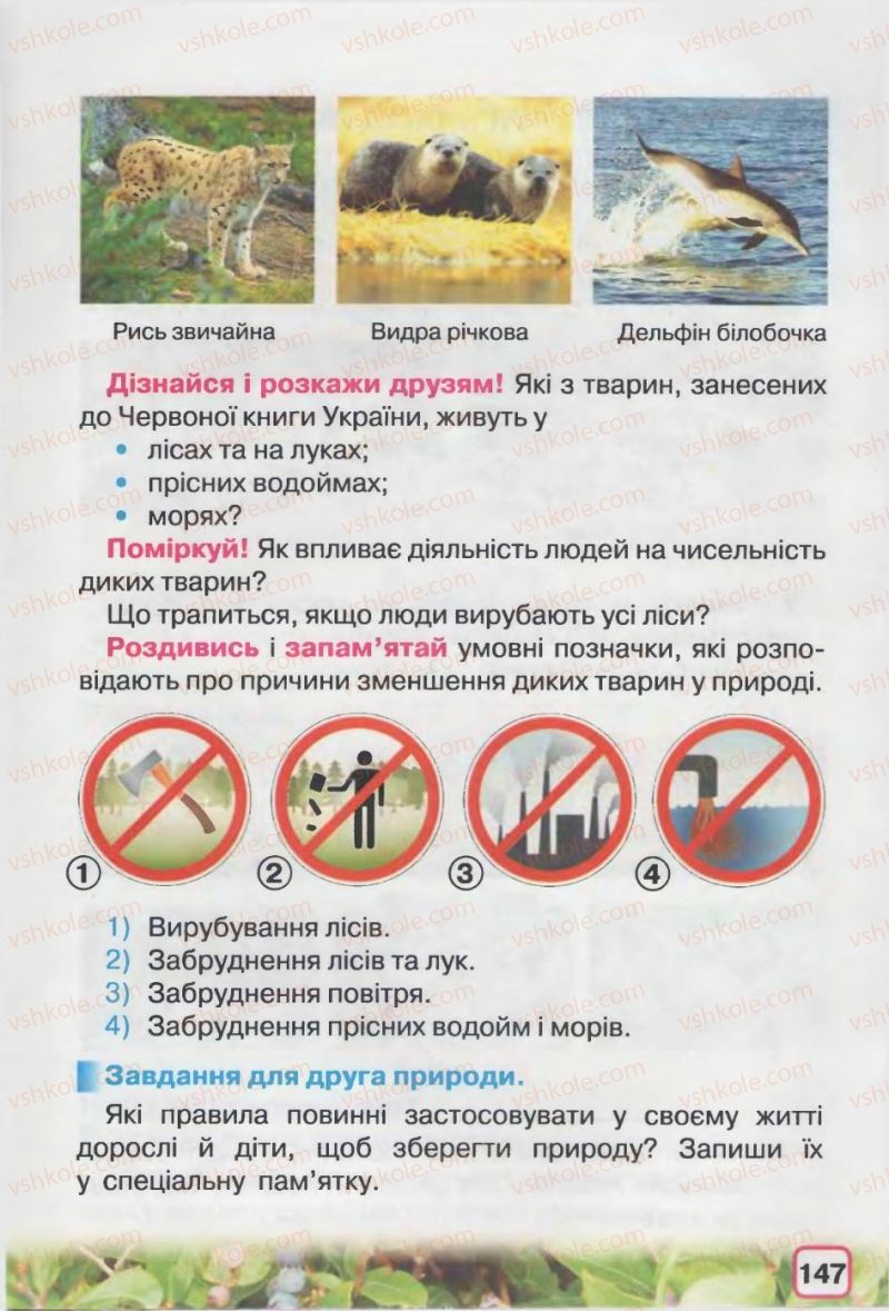 Страница 147 | Підручник Природознавство 2 клас І.В. Грущинська 2012