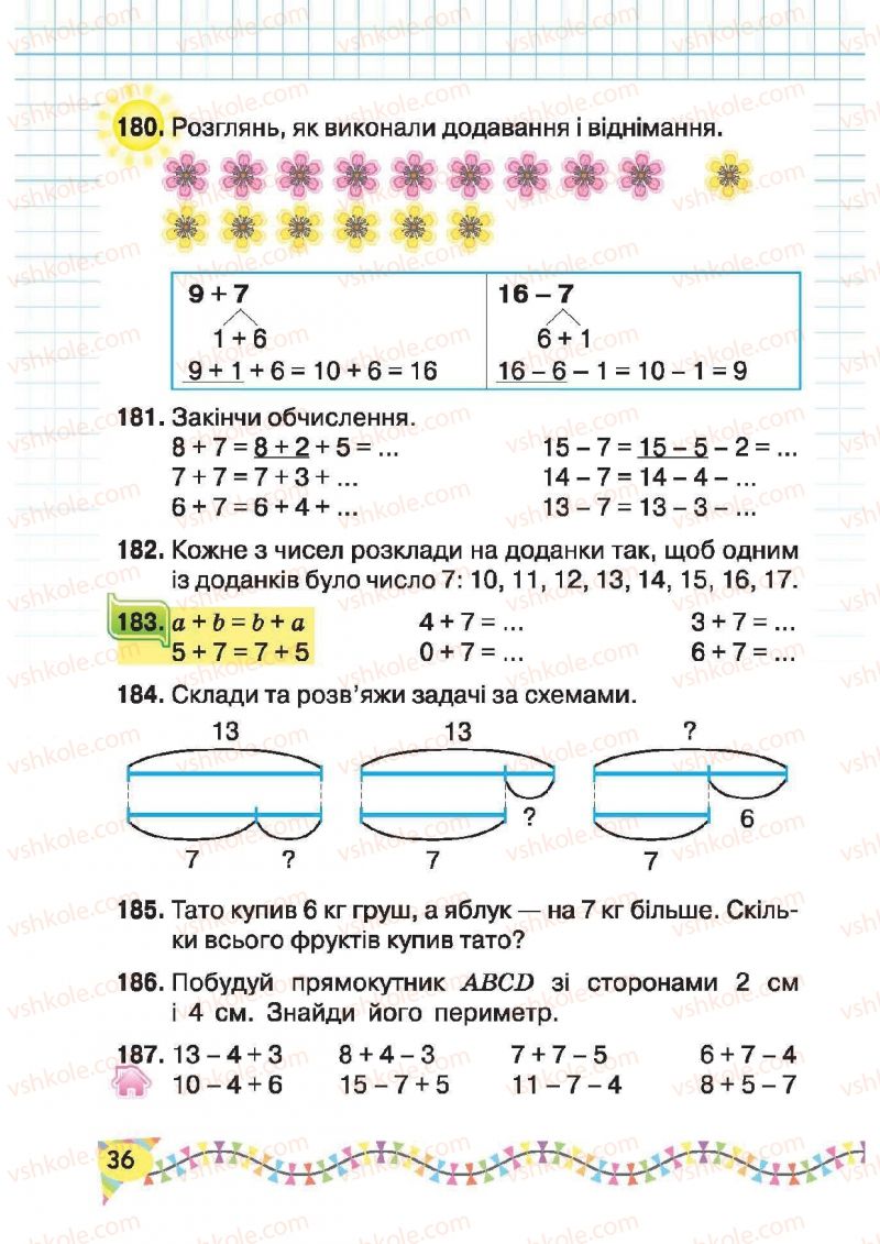 Страница 36 | Підручник Математика 2 клас Ф.М. Рівкінд, Л.В. Оляницька 2012