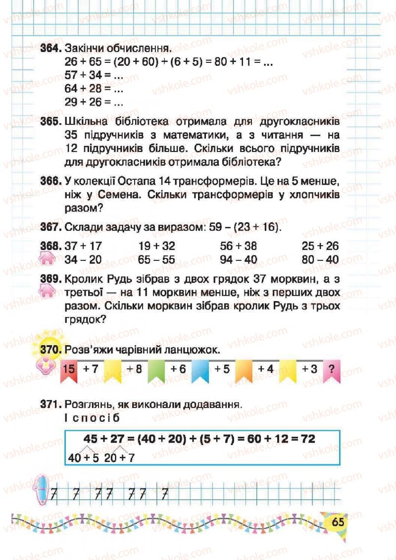 Страница 65 | Підручник Математика 2 клас Ф.М. Рівкінд, Л.В. Оляницька 2012