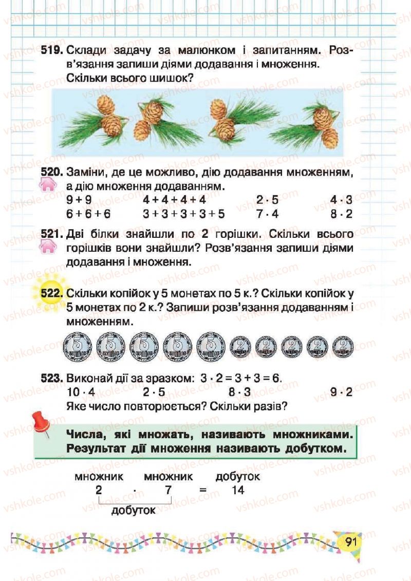 Страница 91 | Підручник Математика 2 клас Ф.М. Рівкінд, Л.В. Оляницька 2012