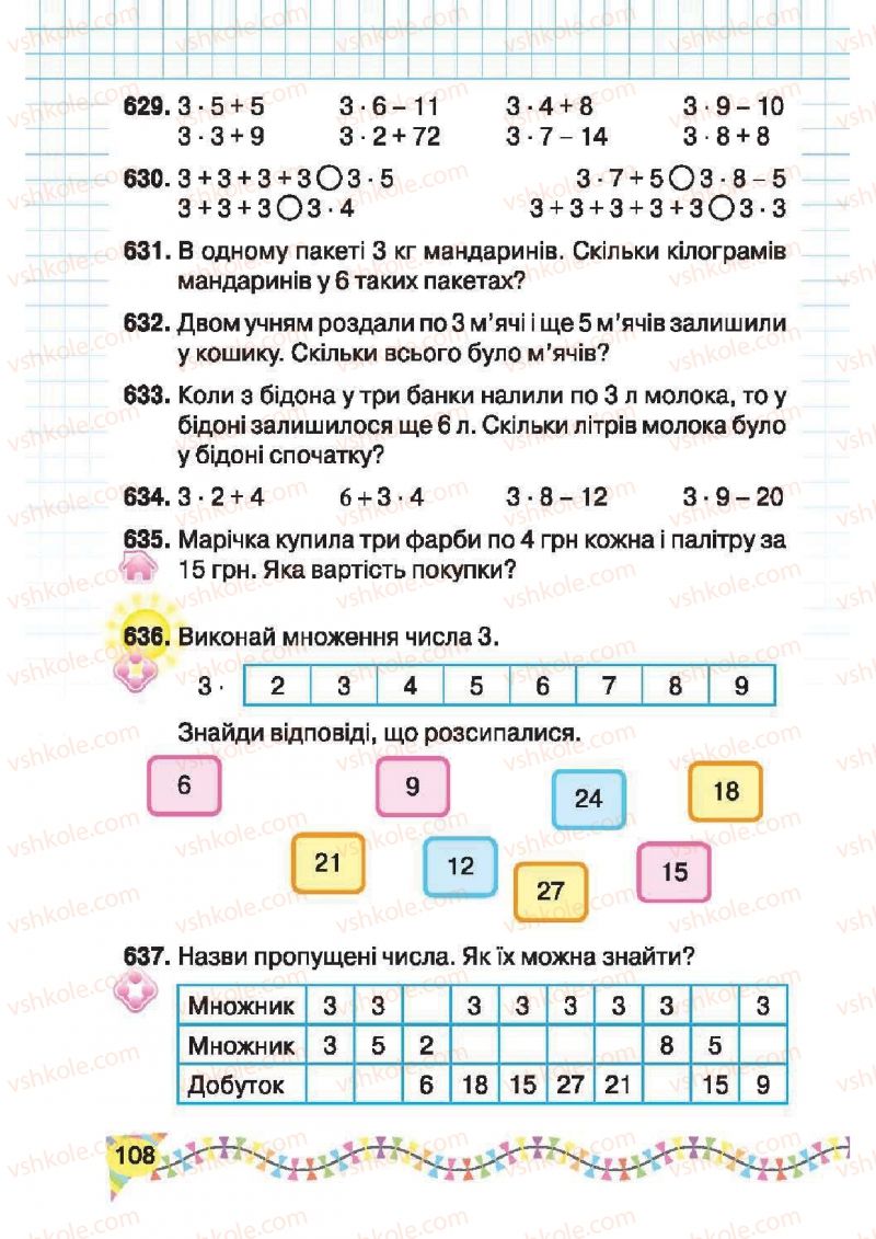 Страница 108 | Підручник Математика 2 клас Ф.М. Рівкінд, Л.В. Оляницька 2012