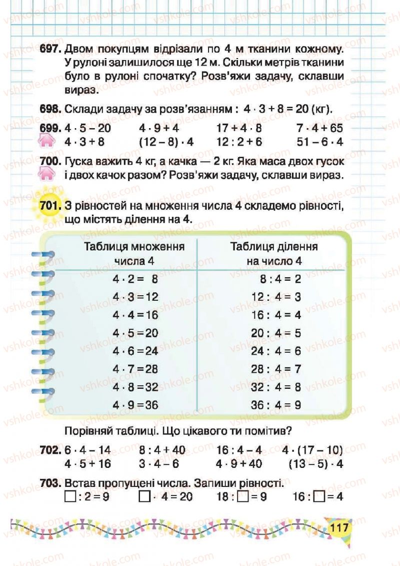 Страница 117 | Підручник Математика 2 клас Ф.М. Рівкінд, Л.В. Оляницька 2012