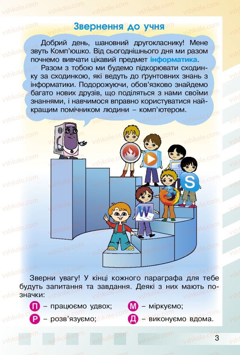 Страница 3 | Підручник Інформатика 2 клас О.В. Коршунова 2012