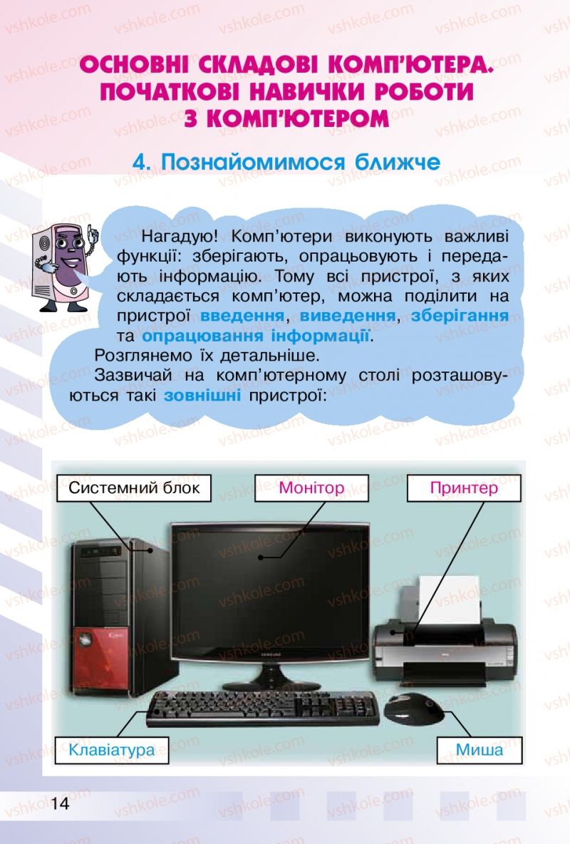 Страница 14 | Підручник Інформатика 2 клас О.В. Коршунова 2012