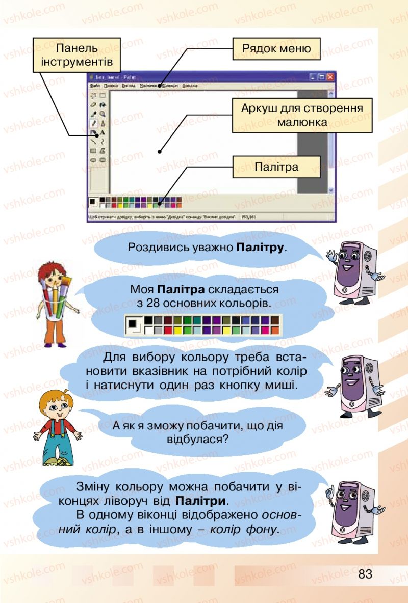 Страница 83 | Підручник Інформатика 2 клас О.В. Коршунова 2012