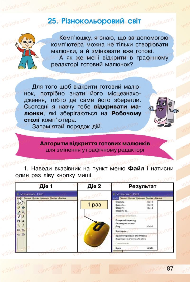 Страница 87 | Підручник Інформатика 2 клас О.В. Коршунова 2012