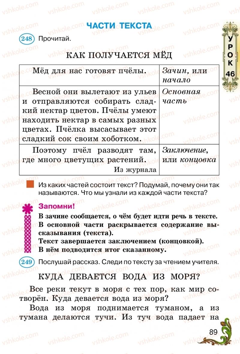 Страница 89 | Підручник Русский язык 2 клас Э.С. Сильнова, Н.Г. Каневская, В.Ф. Олейник 2012