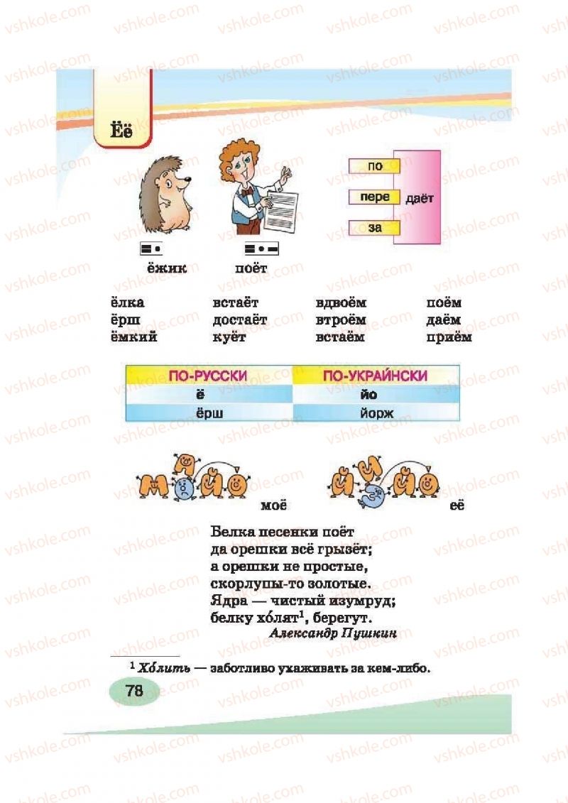 Страница 78 | Підручник Русский язык 2 клас И.Н. Лапшина, Н.Н. Зорька 2012