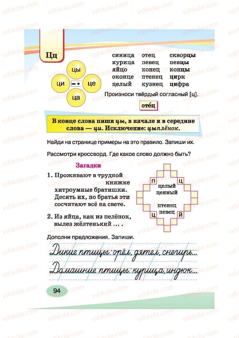 Страница 94 | Підручник Русский язык 2 клас И.Н. Лапшина, Н.Н. Зорька 2012