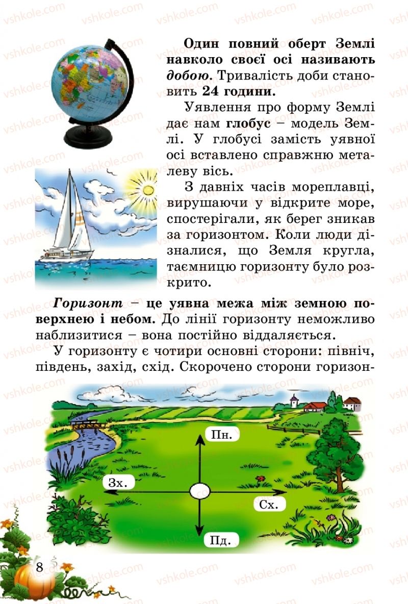 Страница 8 | Підручник Природознавство 2 клас Т.Г. Гільберг, Т.В. Сак 2012