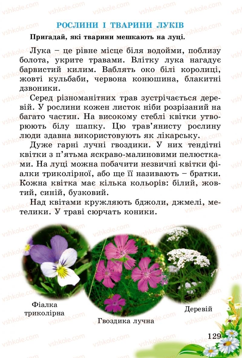 Страница 129 | Підручник Природознавство 2 клас Т.Г. Гільберг, Т.В. Сак 2012