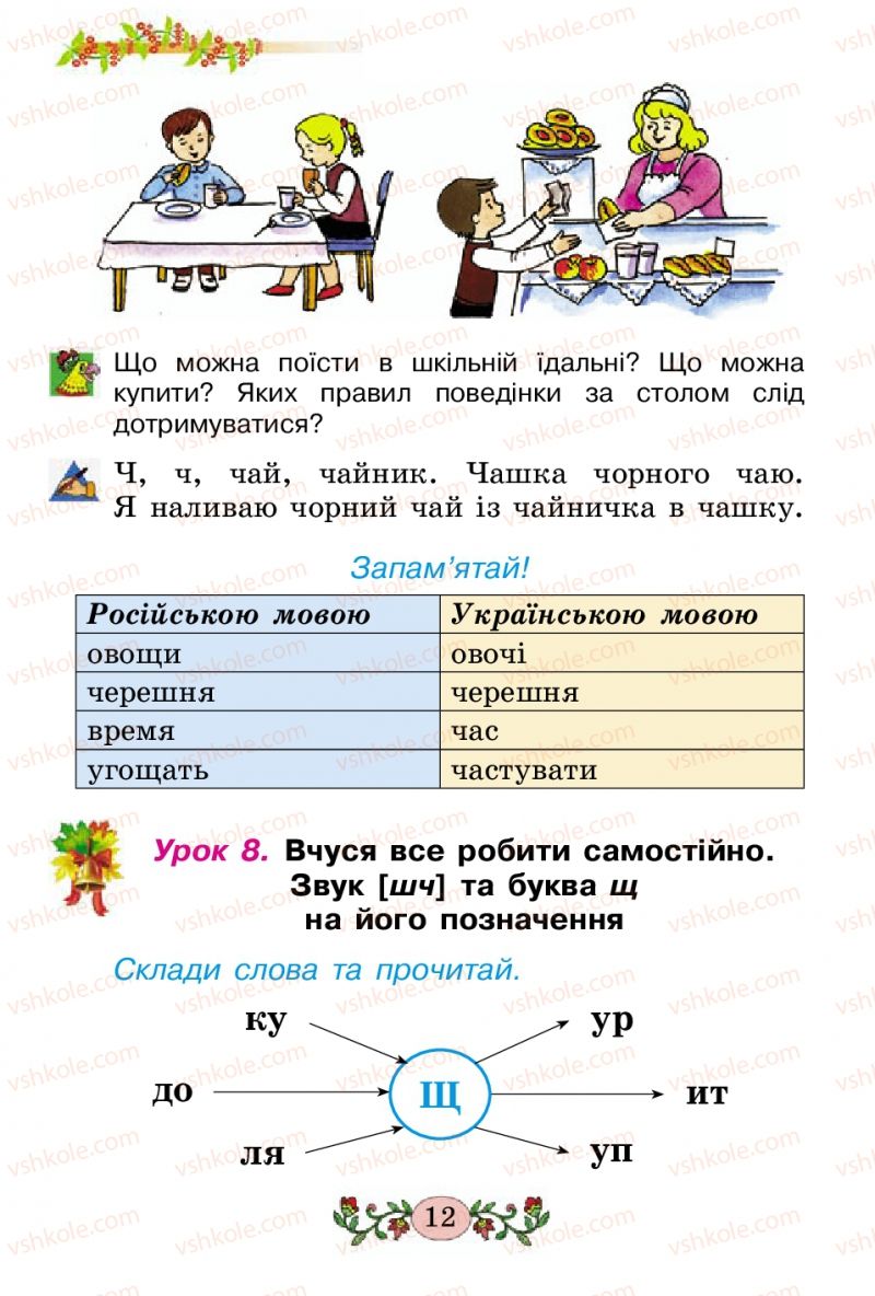 Страница 12 | Підручник Українська мова 2 клас Н.В. Гавриш, Т.С. Маркотенко 2012