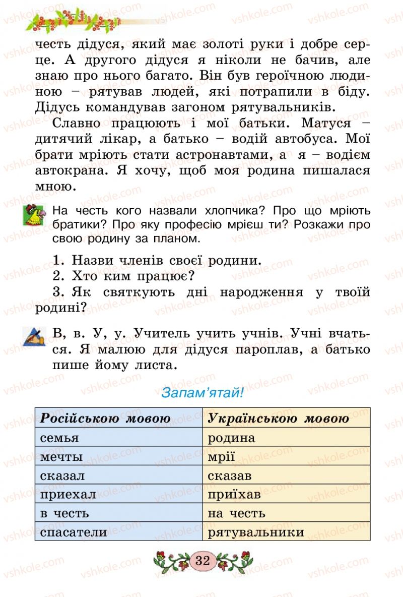 Страница 32 | Підручник Українська мова 2 клас Н.В. Гавриш, Т.С. Маркотенко 2012
