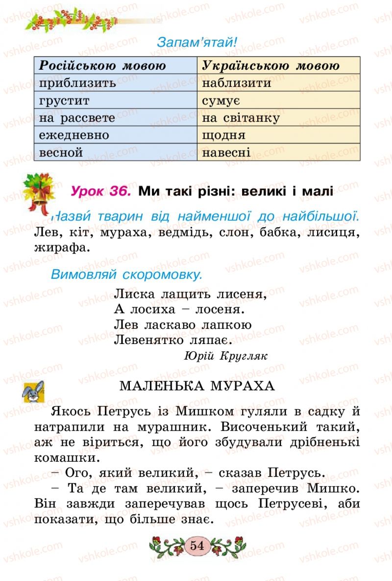 Страница 54 | Підручник Українська мова 2 клас Н.В. Гавриш, Т.С. Маркотенко 2012