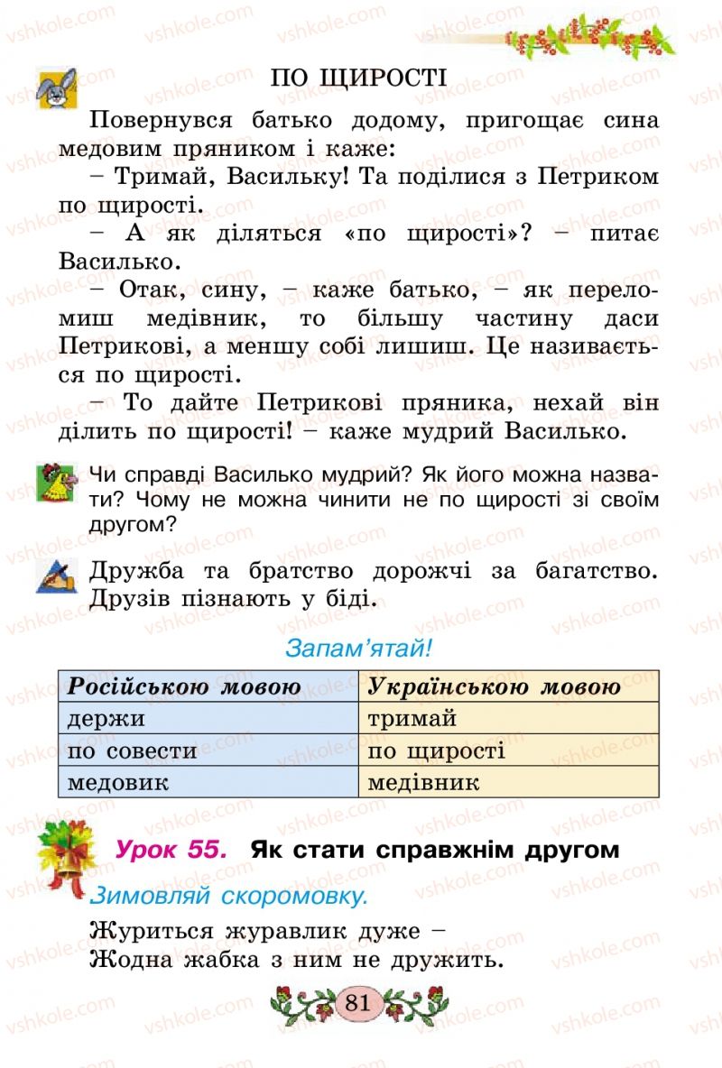 Страница 81 | Підручник Українська мова 2 клас Н.В. Гавриш, Т.С. Маркотенко 2012