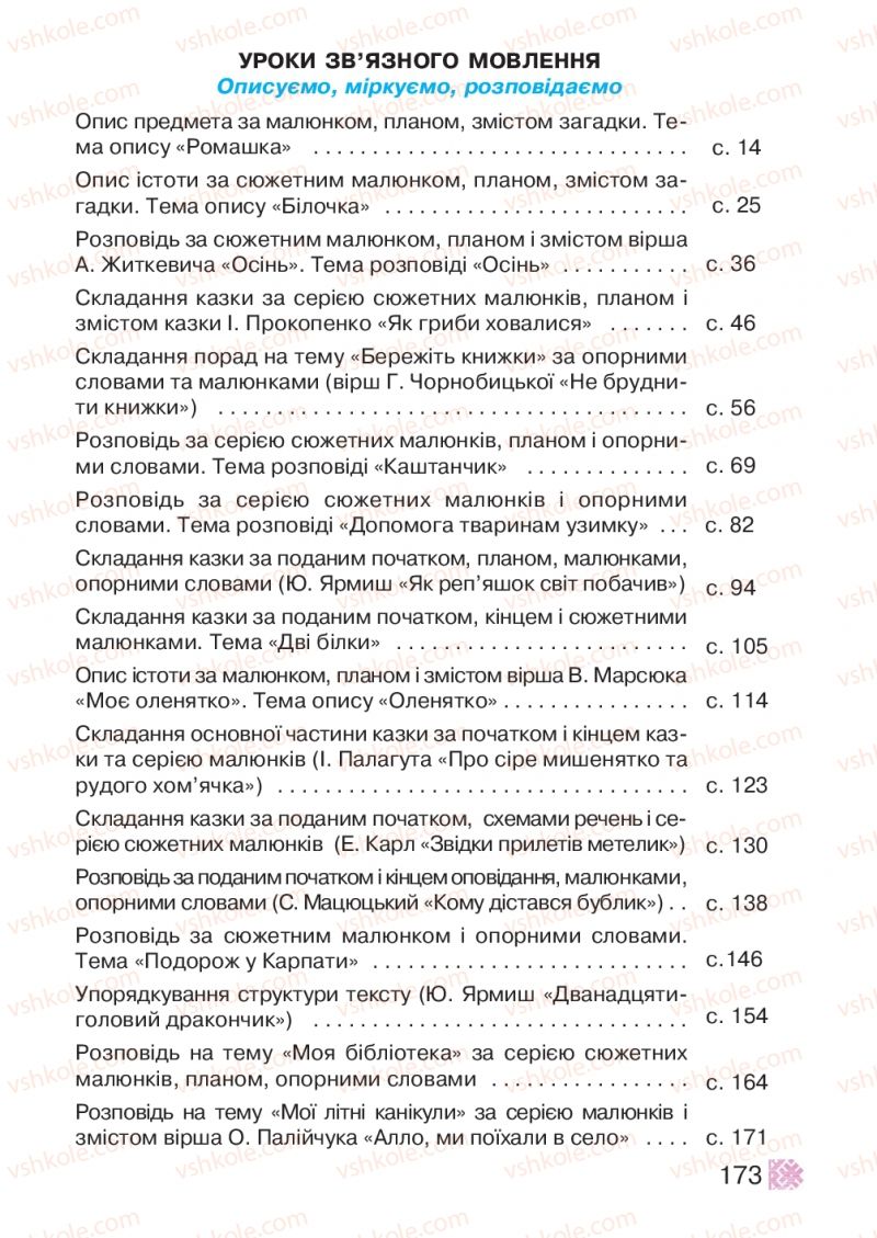 Страница 173 | Підручник Українська мова 2 клас М.Д. Захарійчук 2012