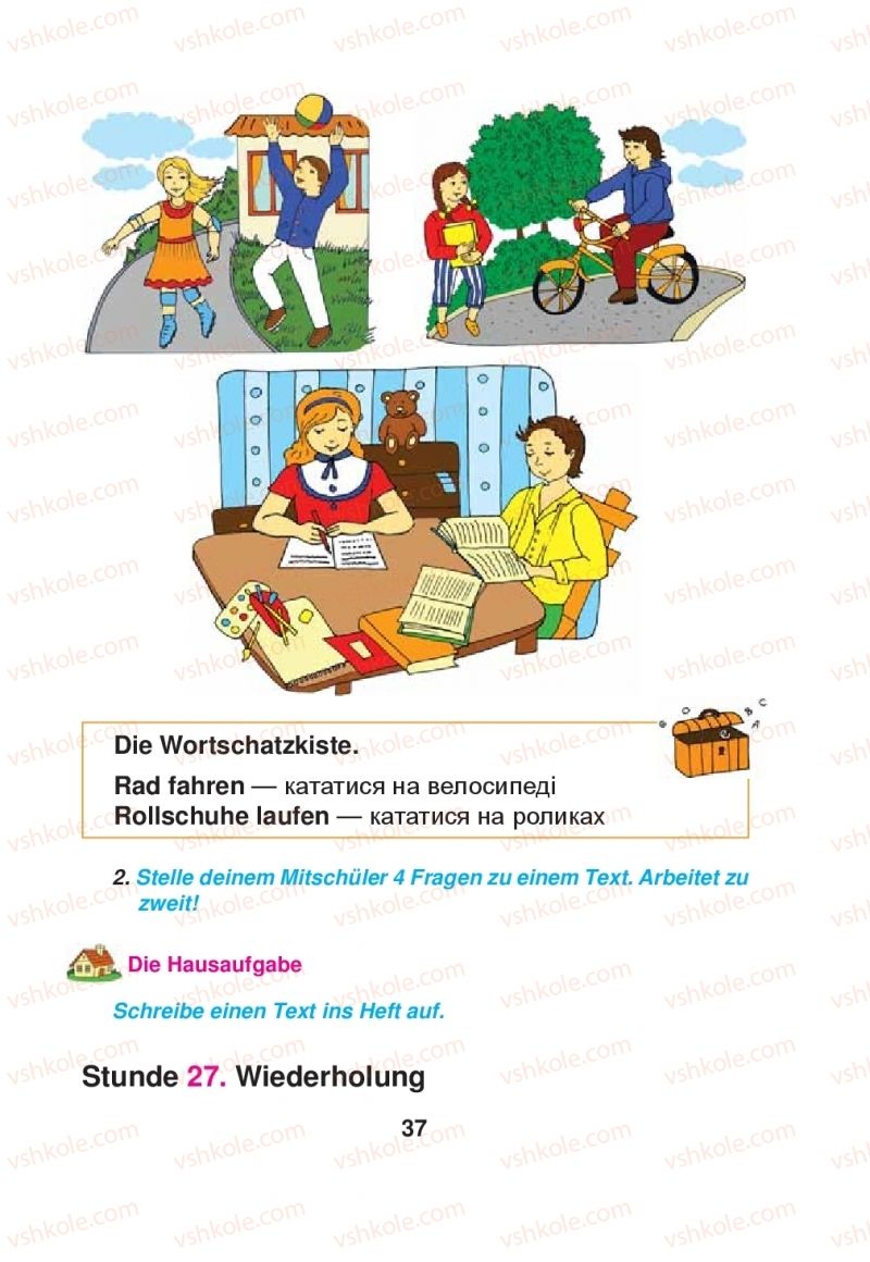 Страница 37 | Підручник Німецька мова 2 клас Я.М. Скоропад 2012
